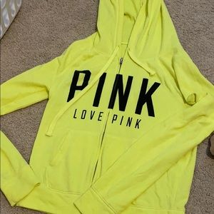 PINK Victoria's Secret Yellow Hoodie